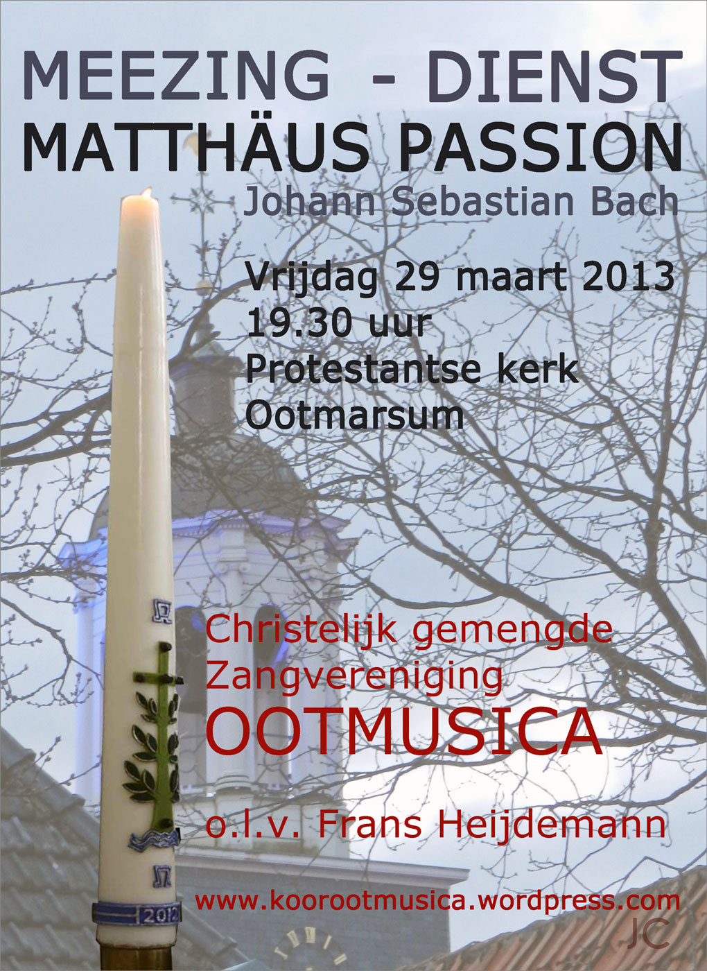 kerk-paaskaars-voor-meezing